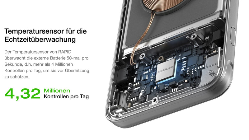 Carica immagine in Galleria Viewer, Power bank magnetico EcoFlow RAPID 5000 mAh grigio (Qi2 MagSafe)