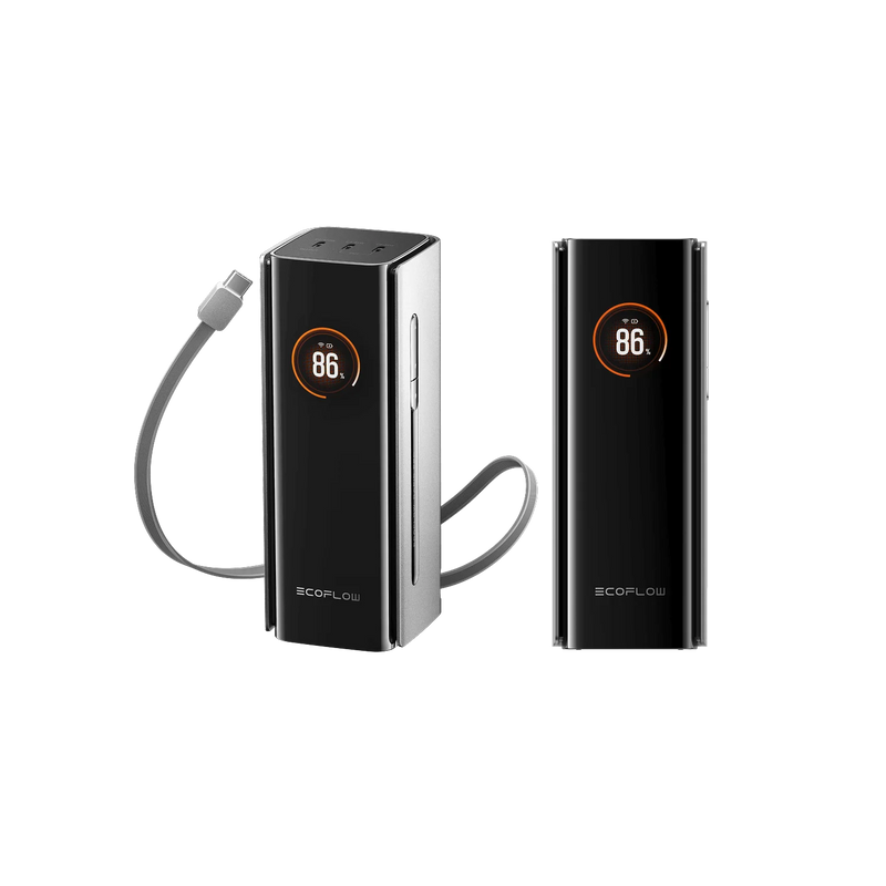 Chargez l'image dans la visionneuse de la galerie, Batterie externe EcoFlow RAPID Pro 20 000 mAh grise | Charge 120 W, décharge jusqu'à 230 W | Câble USB-C rétractable 100 W