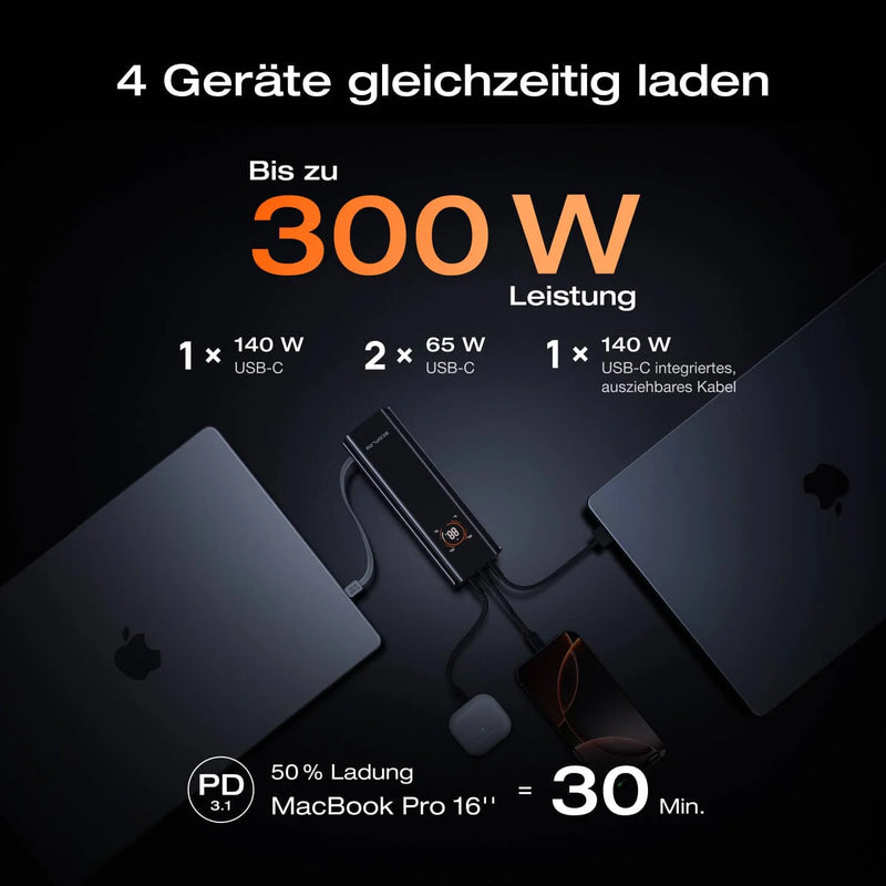 Chargez l'image dans la visionneuse de la galerie, Batterie externe EcoFlow RAPID Pro 27 650 mAh | Chargement 320 W, déchargement jusqu'à 300 W | Câble USB-C rétractable 140 W