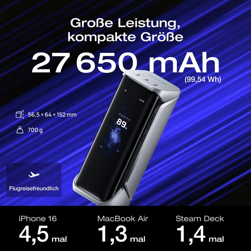 Chargez l'image dans la visionneuse de la galerie, Batterie externe EcoFlow RAPID Pro X 27 650 mAh | Chargement jusqu'à 320 W, décharge jusqu'à 300 W | USB-C