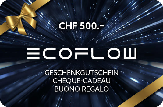 Buono regalo digitale EcoFlow Svizzera | Valore: CHF 500.-