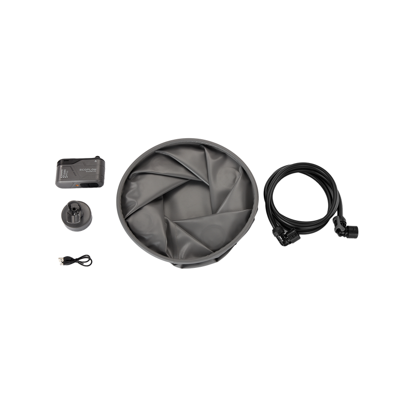 Chargez l'image dans la visionneuse de la galerie, Kit de douche mobile EcoFlow avec pompe et seau d'eau pliable