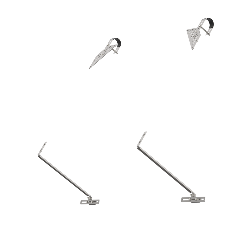 Chargez l'image dans la visionneuse de la galerie, Support solaire EcoFlow pour balustrades de balcon en treillis – Panneaux de 250 W
