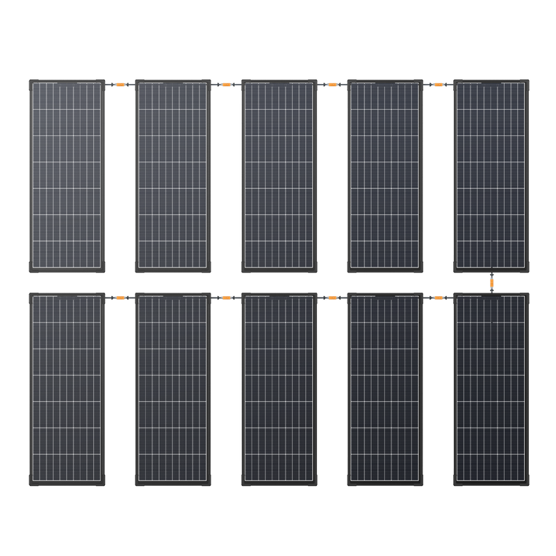 Chargez l'image dans la visionneuse de la galerie, Panneau solaire monocristallin EcoFlow 130 watts rigide (lot de 2)