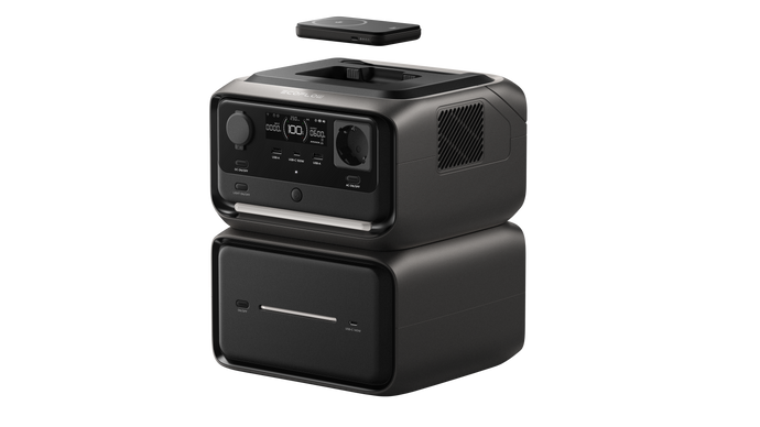 EcoFlow RIVER 3 Plus Max Wireless Powerstation 858 Wh, con Rapid 5k Powerbank, versione UE