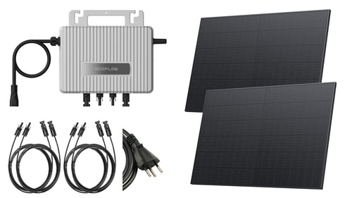 EcoFlow STREAM Balkonkraftwerk Starter-Set | 600 Watt Wechselrichter | 2 x 400 Watt Solarpanels | CH-Version