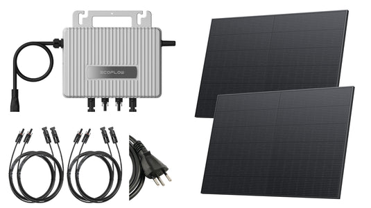 EcoFlow STREAM Balkonkraftwerk Starter-Set | 600 Watt Wechselrichter | 2 x 400 Watt Solarpanels | CH-Version