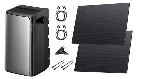 EcoFlow Balkonkraftwerk Set | STREAM Max Solarbatterie (1.92 kWh) / 600 W CH-Version | 1200 W AC Ausgang | 2 MPPT