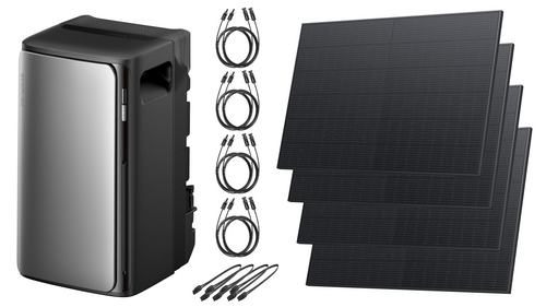 Centrale solaire de balcon EcoFlow | Batterie solaire STREAM Ultra (1,92 kWh) / Version 600 W CH | Sortie CA 1200 W | 4 MPPT 