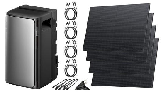 EcoFlow Balkonkraftwerk Set | STREAM Ultra Solarbatterie (1.92 kWh) / 600 W CH-Version | 1200 W AC Ausgang | 4 MPPT