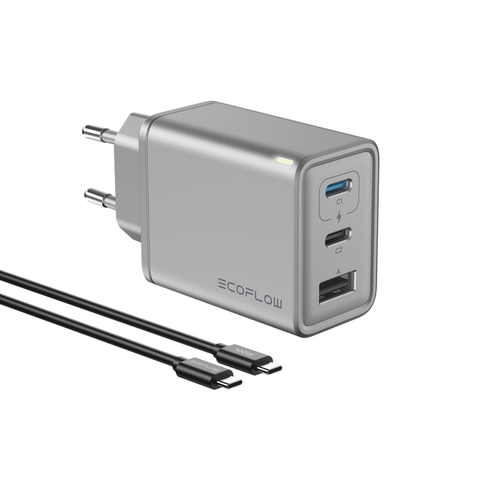 EcoFlow RAPID 65W GaN – Caricatore USB multiporta compatto