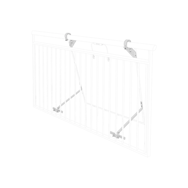 Chargez l&#39;image dans la visionneuse de la galerie, Support solaire EcoFlow pour balustrades de balcon en treillis – Panneaux de 250 W
