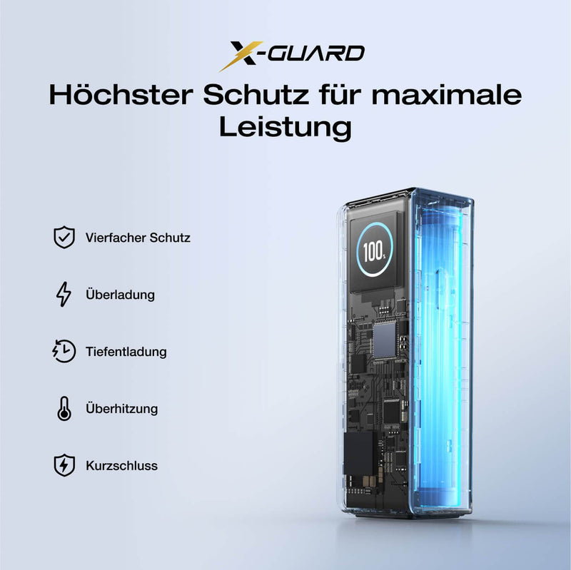 Chargez l&#39;image dans la visionneuse de la galerie, Batterie externe EcoFlow RAPID 25 000 mAh noire | Charge 140 W, décharge jusqu&#39;à 170 W | Câble USB-C rétractable 100 W
