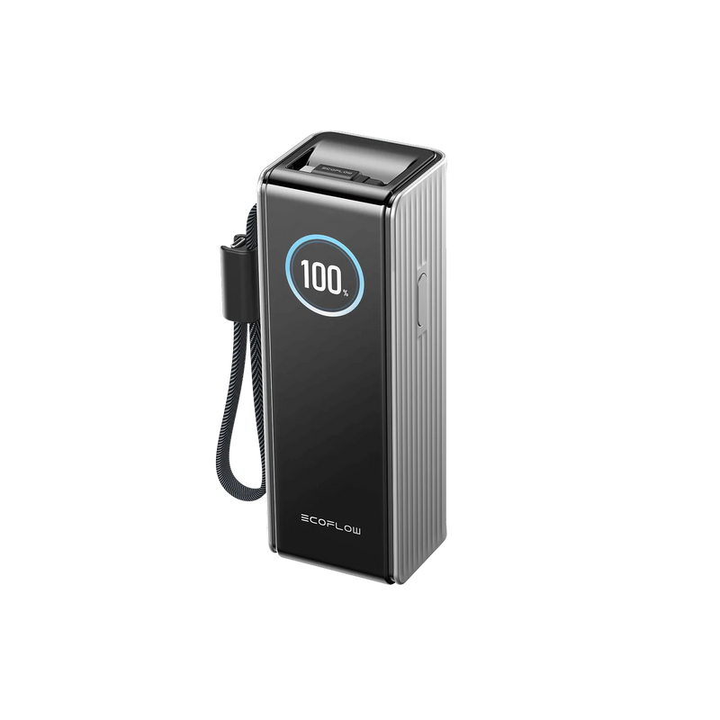 Carica immagine in Galleria Viewer, EcoFlow RAPID Powerbank 25.000 mAh grigio | Ricarica 140 W, scarica fino a 170 W | + cavo USB-C retrattile da 100 W
